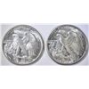 Image 2 : 1942 & 45 WALKING LIBERTY HALF DOLLARS  CH BU