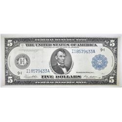 1914 $5 FEDERAL RESERVE NOTE