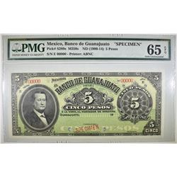 1900-14 5 PESOS PMG 65 EPQ