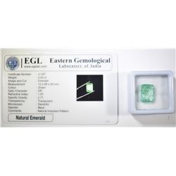 5.05 CARATS NATURAL EMERALD.  EMERALD CUT.