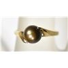 Image 3 : 14KT GOLD BLACK PEARL EARRINGS & MATCHING RING