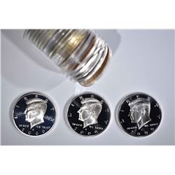 ROLL OF 20-2000-S PROOF KENNEDY HALF HALVES