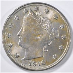 1910 LIBERTY NICKEL  CH UNC