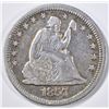 Image 1 : 1857 SEATED LIBERTY QUARTER  XF/AU