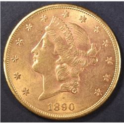 1890-S $20 GOLD LIBERTY  V CH BU