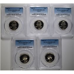 5 - 1981-S TYPE 1 QUARTERS PCGS PR69DCAM