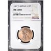 Image 1 : 1887 G. BRITAIN ½ PENCE, NGC MS-64 RB