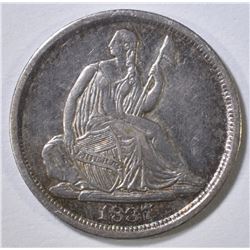 1837 SEATED LIBERTY HALF DIME AU