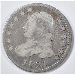 1821 BUST DIME VF