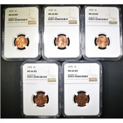 5 - 1975 LINCOLN CENT NGC MS66RD