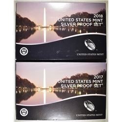 2017 & 18 U.S. SILVER PROOF SETS