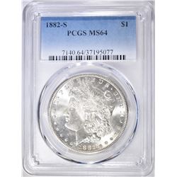 1882-S MORGAN DOLLAR   PCGS MS-64