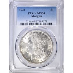 1921 MORGAN DOLLAR  PCGS MS-64