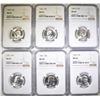 Image 1 : 6 WASHINGTON QUARTERS ALL NGC MS-65