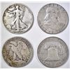 Image 2 : 40-MIXED DATE CIRC 90% SILVER HALF DOLLARS