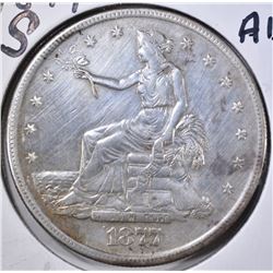 1877-S TRADE DOLLAR AU CLEANED