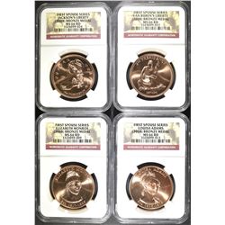 2008 FIRST SPOUSE BRONZE MEDAL SET NGC GRADED: