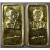 Image 1 : 2-HAMILTON MINT GOLD PLATED 1oz SILVER BARS