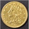 Image 1 : 1839-O $2.5 CLASSIC HEAD GOLD AU/BU OLD CLEANING