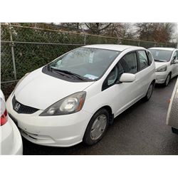 2009 HONDA FIT, 4DR HATCHBACK, WHITE, VIN # JHMGE88529S803813