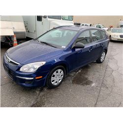2011 HYUNDAI ELANTRA TOURING, 4DR SEDAN, BLUE, VIN # KMHDB8BE2BU096501
