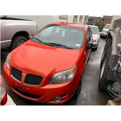 2009 PONTIAC G3, ORANGE, HATCHBACK, VIN# 3G2TV65E49L126131