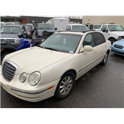 2005 KIA AMANTI, 4DR SEDAN, WHITE, VIN # KNALD124155067138