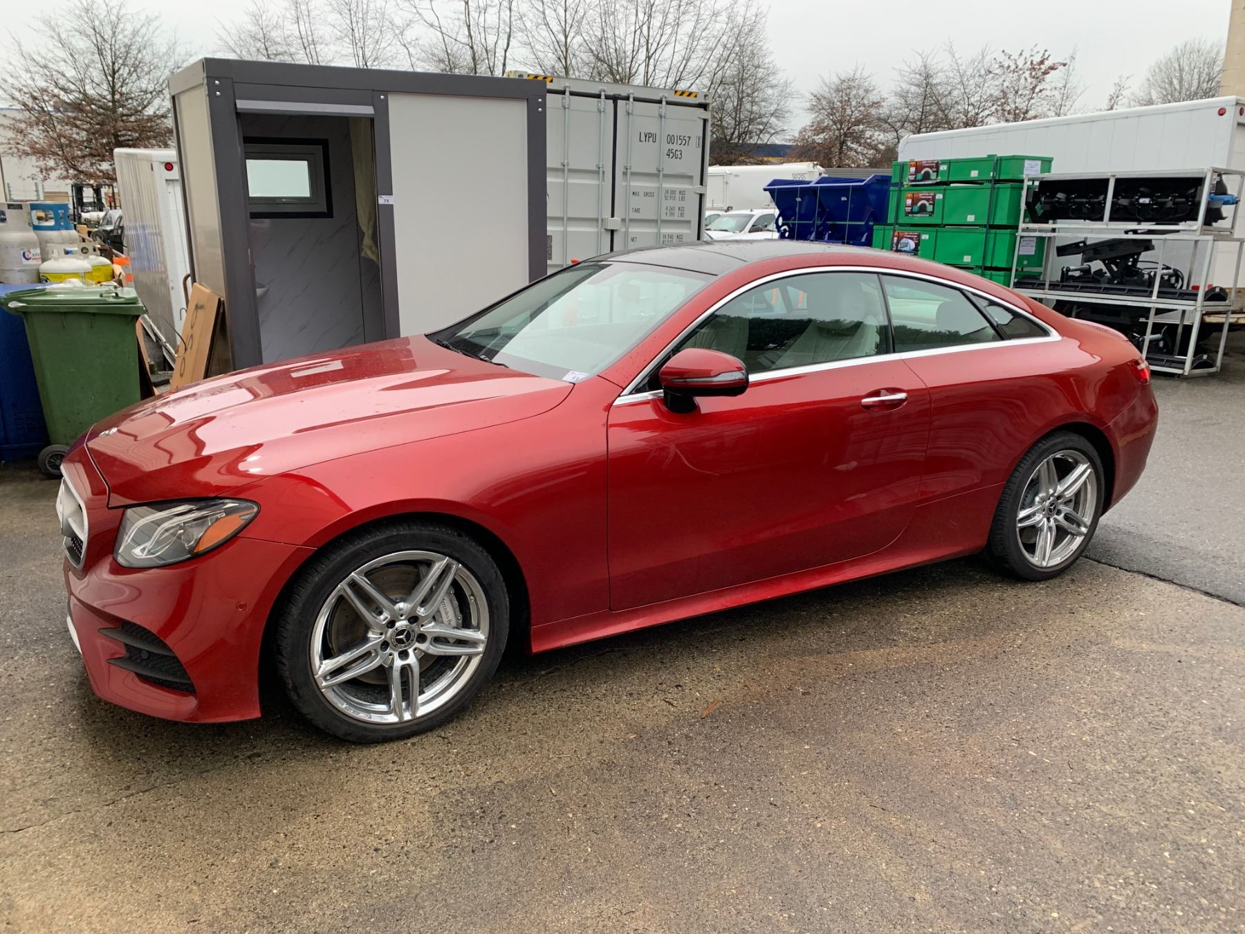 2018 MERCEDES BENZ E400, RED, COUPE, GAS, AUTOMATIC, VIN