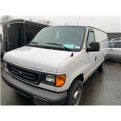 2006 FORD E-250, 3DR 4 PASS VAN, WHITE, VIN # 1FTNE24W26DB44426