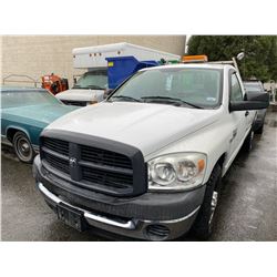 2007 DODGE RAM HEMI 5.7L, PU, WHITE, VIN # 3D7KR26D77G804750