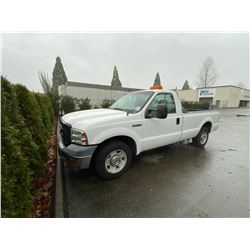 2006 FORD F-250 2DR PU, WHITE, VIN # 1FTNF20556ED25895