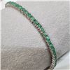 Image 2 : SILVER EMERALD 7"(5.1CT) BRACELET