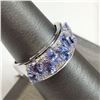 Image 2 : SILVER TANZANITE DECEMBER B-STONE(1.7CT) WHITE TOPAZ RING