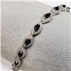 Image 2 : SILVER BLACK SAPPHIRE 7.5"(4.3CT) BRACELET