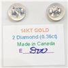 Image 2 : 14K DIAMOND (0.36CT) EARRINGS