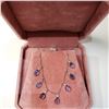 Image 4 : 14K TANZANITE DECEMBER B-STONE 16"(9.2CT) DIAMOND NECKLACE