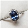 Image 2 : 14K BLUE SAPPHIRE(1.1CT) DIAMOND (0.30CT) RING