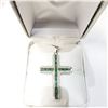 Image 2 : SILVER CUBIC ZIRCONIA CROSS PENDANT NECKLACE