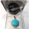 Image 2 : SILVER TURQUOISE CITRINE NECKLACE