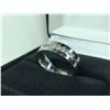 Image 2 : SILVER COLOUR TITANIUM STEEL RING WITH 9 CUBIC ZIRCONIUMS, SIZE 7, JEWELRY BOX NOT INCLUDED