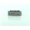 Image 3 : SILVER COLOUR TITANIUM STEEL RING WITH 9 CUBIC ZIRCONIUMS, SIZE 7, JEWELRY BOX NOT INCLUDED