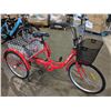 Image 1 : RED CLIENSY TRICYCLE WITH PAIR OF EXTRA SEATS