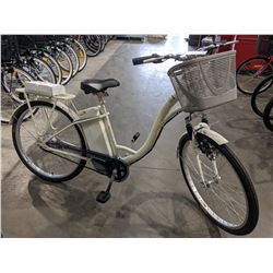 WHITE CALIFORNIA SERIES ELECTRIC CITY BICYCLE WITH CHARGER