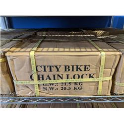 6 SECURITY CHAIN BICYCLE LOCKS WITH KEYS (IN BOX)