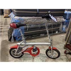 RED & CHROME FOLDING ELECTRIC CITY BICYCLE