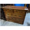 Image 1 : ANTIQUE 4 DRAWER DOVETAILED DRESSER (KEY IN DRAWER)