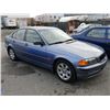 Image 2 : 2001 BLUE BMW 320I SEDAN, GASOLINE, VIN#WBAAV13481FT35075, 181898 KMS, RD, CD, PW, AW, PL, TW, AC,