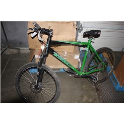 GREEN & BLACK KONA 24 SPEED BICYCLE