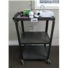 Image 1 : 3 TIER METAL ROLLING CART WITH CONTENTS