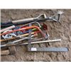 Image 3 : LOT OF MISC YARD TOOLS (AXES, WOOD SAWS, SHOVELS, HOE, CRUTCHES, ETC)